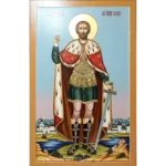 Рукописная икона Александра Невского
